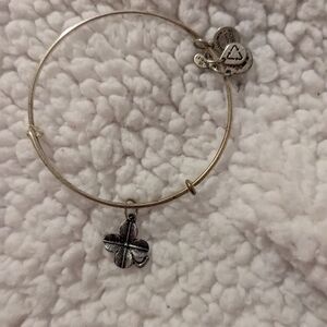 Alex and Ani Silver Four-Leaf Clover Bracelet